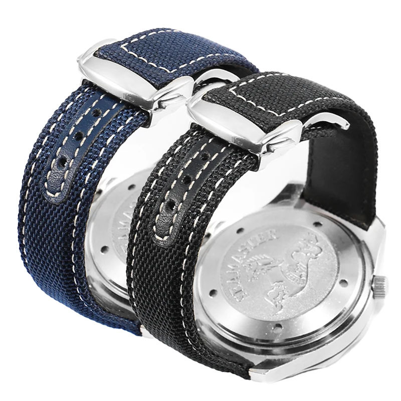 19 20 22mm Nylon Watchband Suitable For Omega Seiko Tudor Watchstrap Quality Canvas Men's Wristband Folding Buckle