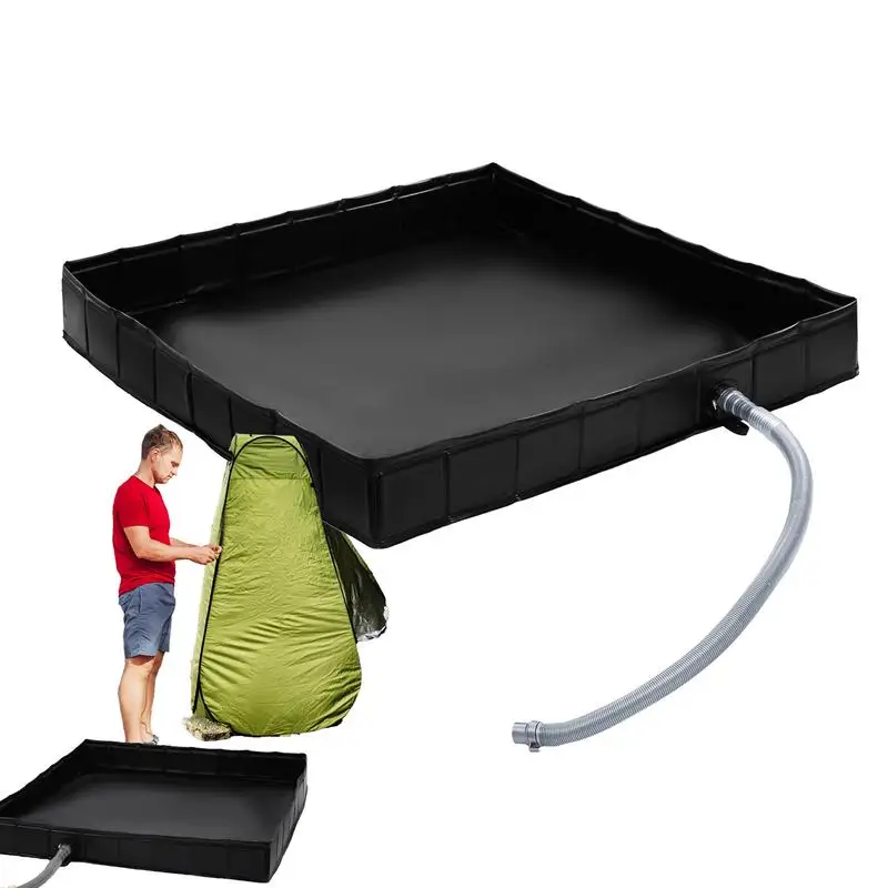 Foldable Shower Base Outdoor Tent RV Camping Awning Shower Tray Portable Pan Foldable Base For Camping Travel portable camping shower bag