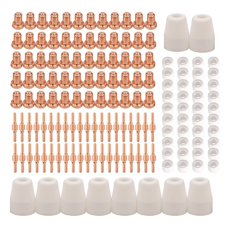 

150Pcs Air Plasma Cutting Nozzle Extended Electrode Consumables Fit For CUT-40 CUT-50D CT-312