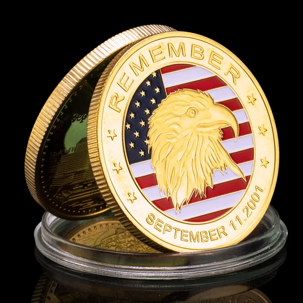 Remember-Sept-11-2001-Souvenir-Coin-Gold-Plated-Commemorative-9-11-Coin ...