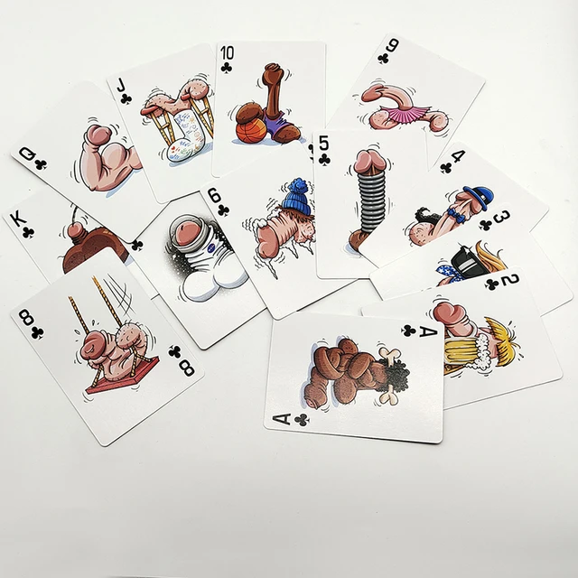 Carte da collezione 54 carte divertenti giochi di carte erotiche per adulti  pene Cool Pose carte da gioco per divertimento - AliExpress