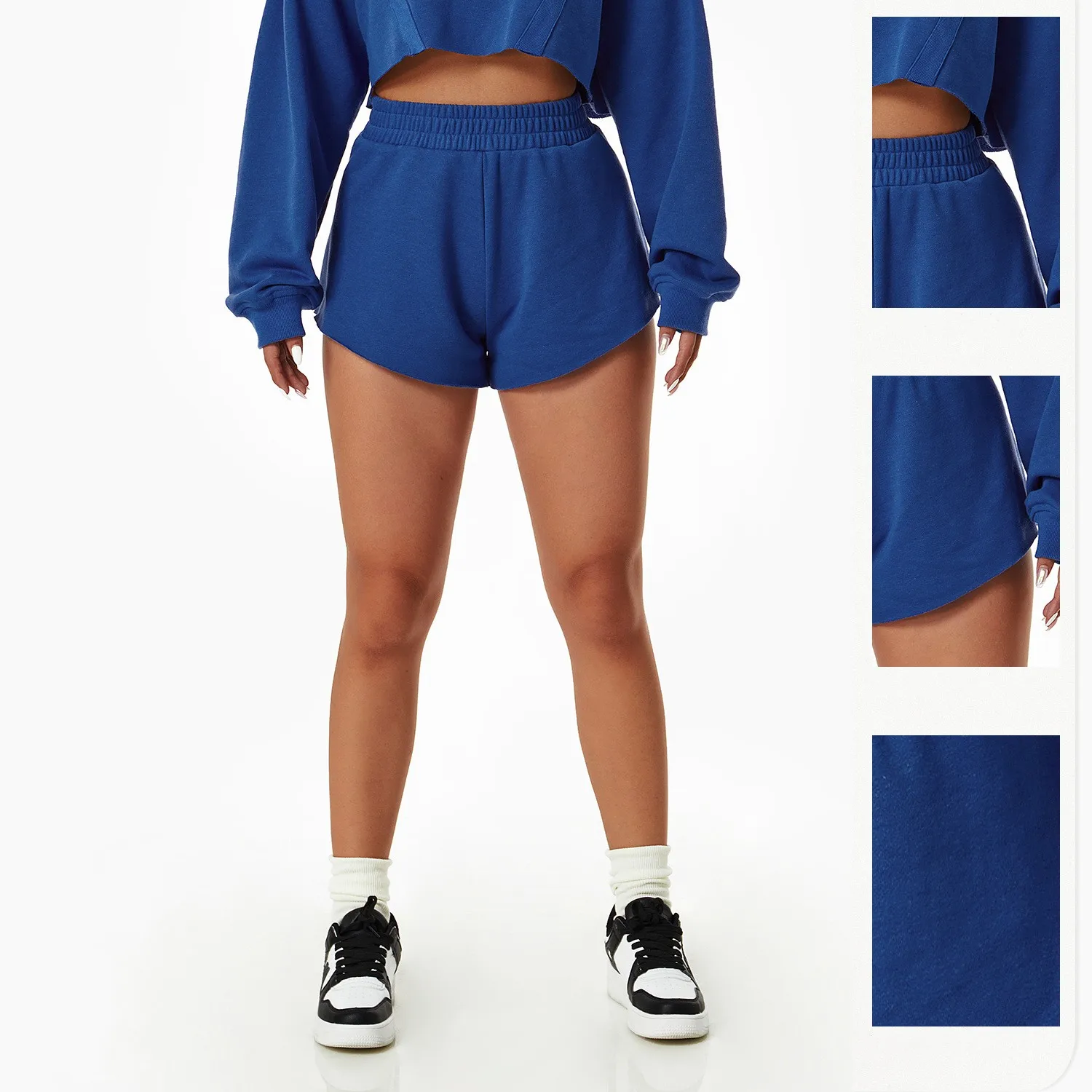 

Women's Elasticated Waistband Beveled Cuffs Loose Yoga Shorts Gym Running Push-up Dance Quick-drying Breathable Sportswear