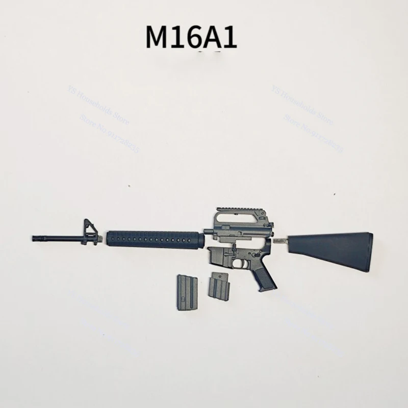 메즈코 사이즈 1/12 M16 미니 정밀 비기능 정적 AK 모델 건 장난감 심플 정리 장난감 액세서리 6인치 군인용