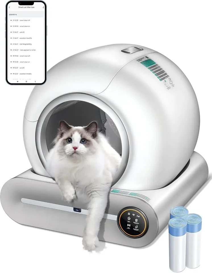 Automatic Self Cleaning Litter Box for Multiple Cats