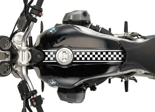 For 36 Motorcycle Checkered Racing Stripes Decals Stickers Cafe Racer Rat Bike