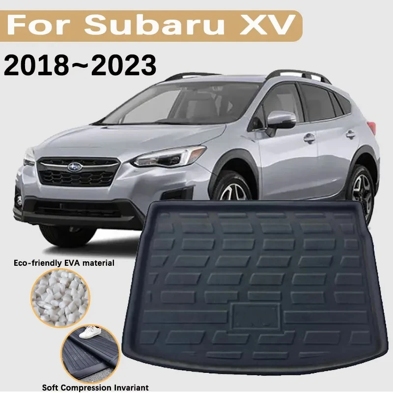 

Напольный коврик для багажника автомобиля, из ЭВА, для Subaru XV 2018-2023, аксессуары Crosstrek GT 2022, водонепроницаемый коврик для хранения в багажнике