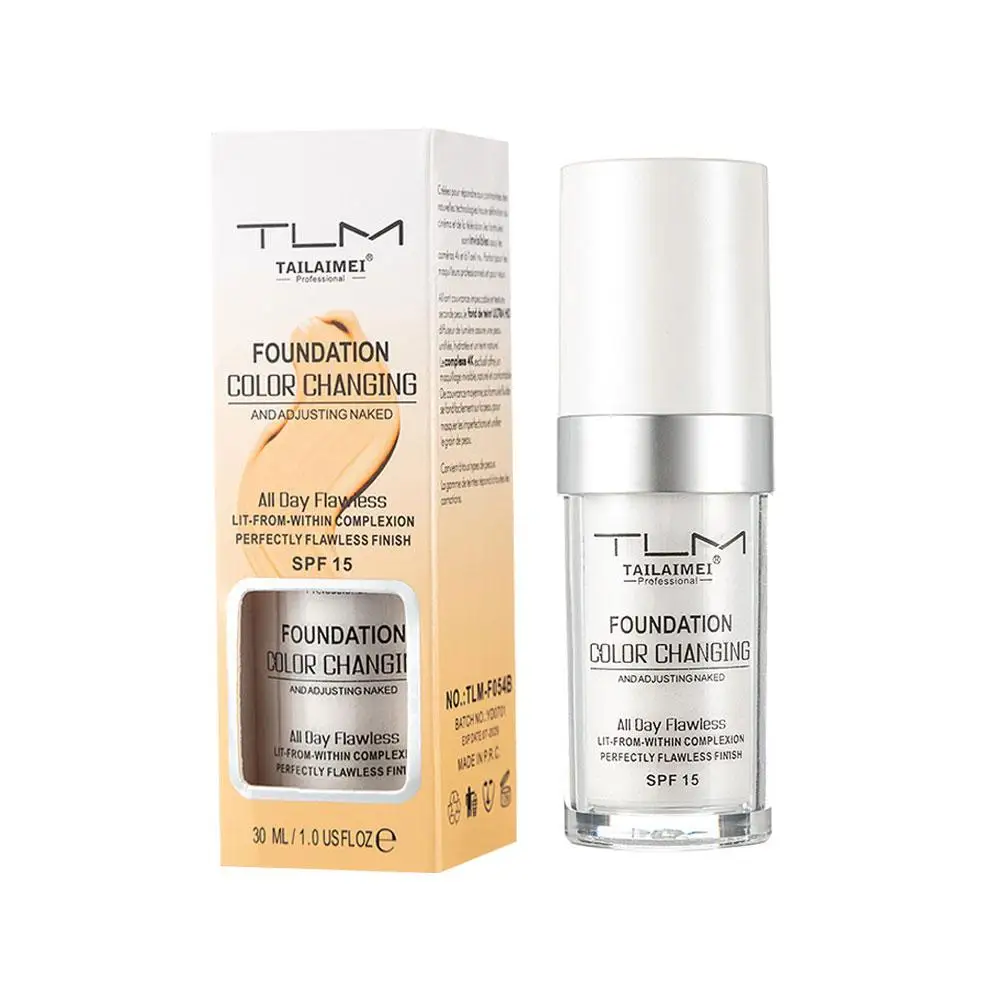 Foundation Color Changing Makeup Base Nude Face Full Cover Matte Concealer Long Lasting Make Up Liquid Foundation Cream 30ml 6