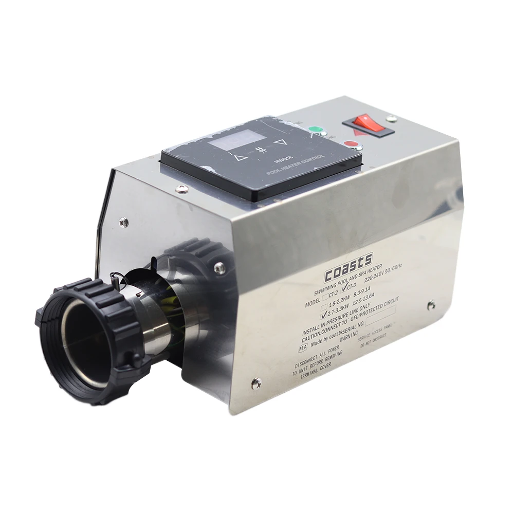 3KW Pool Heater Electric Swimming Pool and SPA Bath Heating Tub Water Heater Thermostat 220V Swimming Accessories 220V pool heater