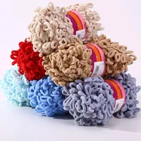 100g Fun Finger Loops Yarn Handcrafted Thick Wool Polyester Yarn No Need Hook or Needles Loop Yarn Perfect for Crafting Blankets 1
