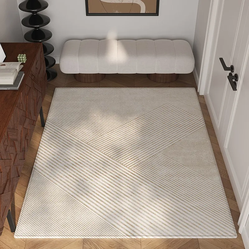 Entrance Door Mat Household Dustproof Floor Mats Loop Velvet Non-slip Carpet Large Area Rug Striped Style Home Decoration Rugs 3
