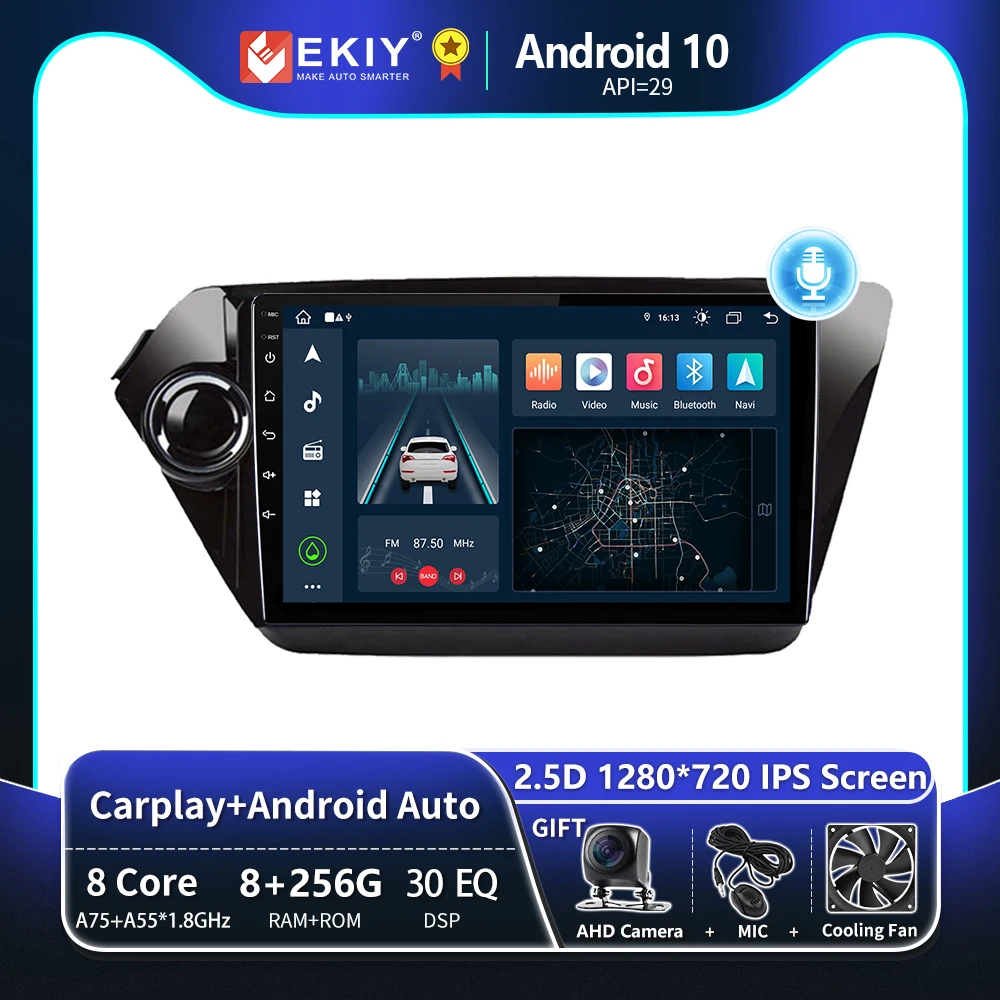 EKIY T8 8G 256G para Kia RIO 3 2011 2012 2013 2014 2015 2016 Radio de
