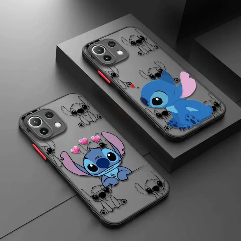 Чехол для телефона Disney Love Stich для Xiaomi Poco X3 X4 NFC 12T Pro X5 Mi 11 Lite 12 C40 Honor X8 X9 50 90 9X Pro Y6P Y7A ...