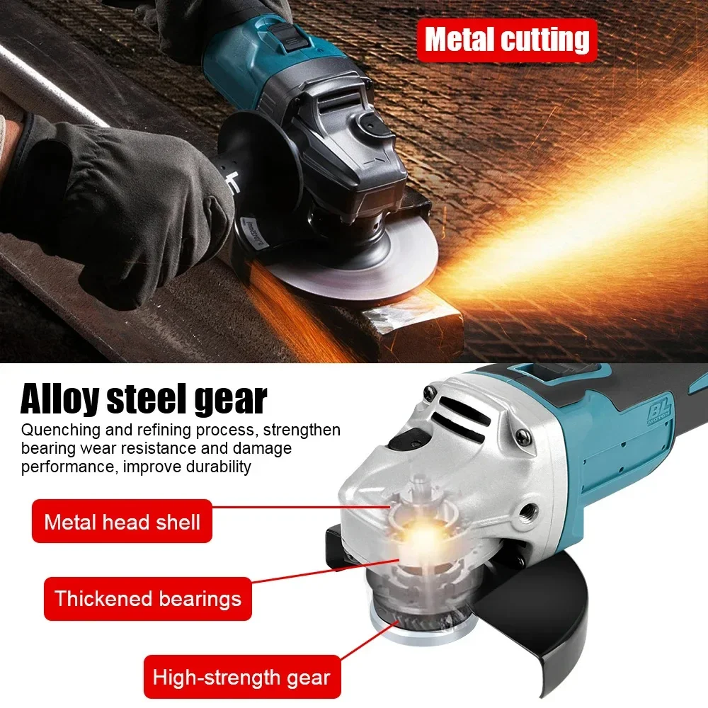For 18v Makita power tools Grinder Tool Wireless Power Tools Electric Grinder Angle Brushless Sander Angle No Battery