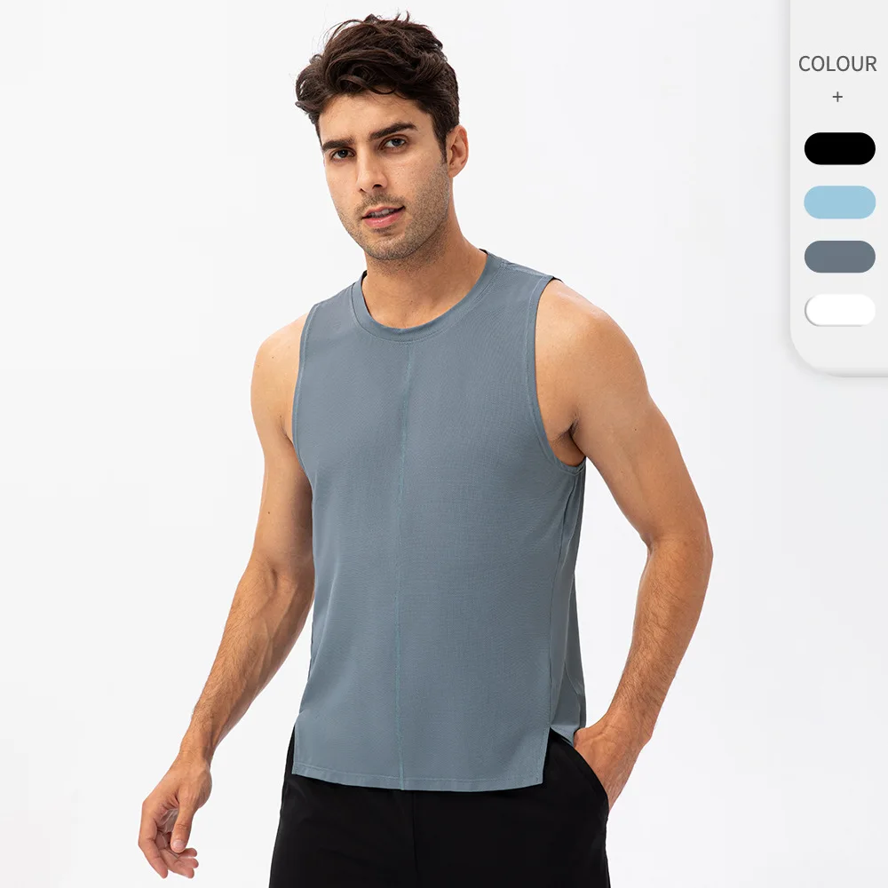 

Men's Fitness Loose Vest Quick-drying Breathable Basketball Run T-shirt Moisture-wicking Sweat-Wicking Wide-shoulder Sports Vest