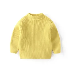 Outono 0 5y crianças bebê meninos meninas suéteres inverno quente grosso macio knited sólido manga longa tops camisola outwears