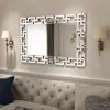 40 Inch Art Decor Wall Mirrors Large Grecian Venetian Mirror Vanity Sliver for Hotel Home Beveled Edge Accent Mirror 4