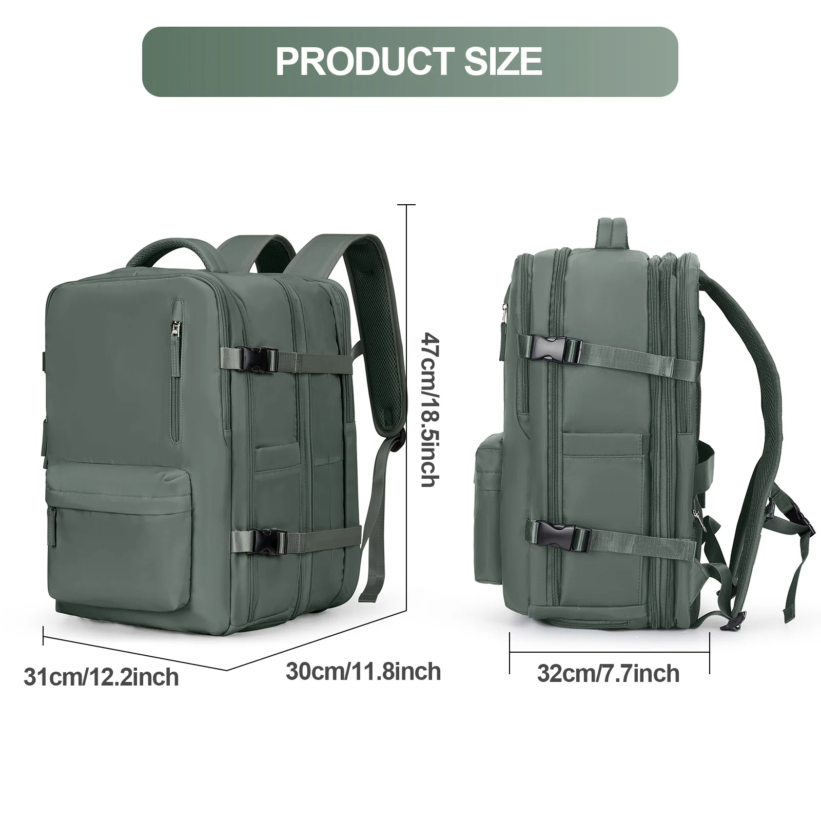 Backpack for Women Men Waterproof Air Travel Backpack Hand Luggage Laptop Bags Large Capacity Expansion Backpack Shoulder Bag