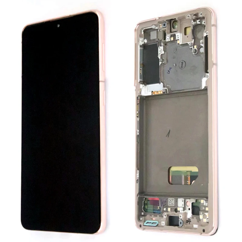 Original AMOLED Display with frame Replacement for SAMSUNG Galaxy S21 Plus 5G G996 G996B LCD Touch Screen S21 G991 G990F/DS screen for lcd phones good Phone LCDs