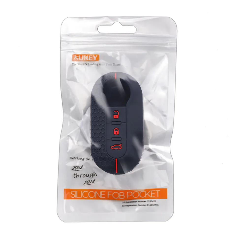 TOOMUME Coque Clé, Etui Cles Étui Clés Adapté Pour Fiat 500