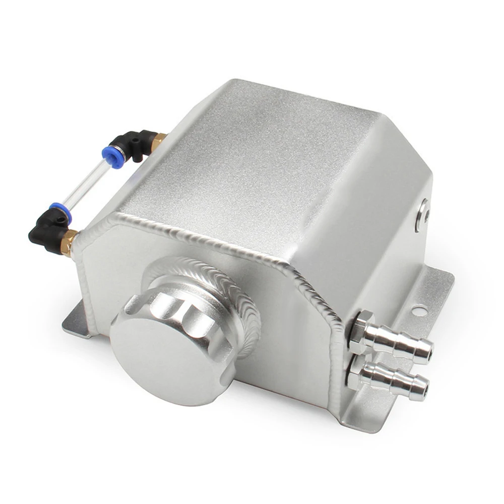 Universal Car Coolant Overflow and Oil Catch Can Reservoir with Drain Plug, 1L/2L Capacity