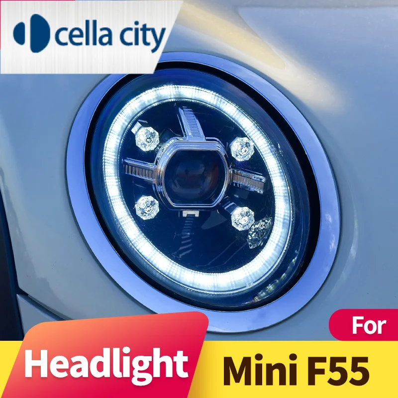 

Передняя фара в сборе для Mini Cooper F55/F56/F57, мини-хэтчбек, полный цвет, фотоэлемент