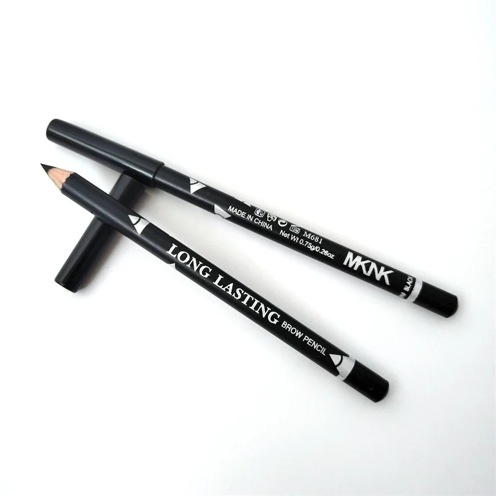 Eyeliner Pencils 3-Color Long Lasting Black Brown Eyebrow & Eyeliner Pencil Waterproof Sweat Proof Halo Proof Wooden Pole Liner Cosmetic Pen 1/3Pc