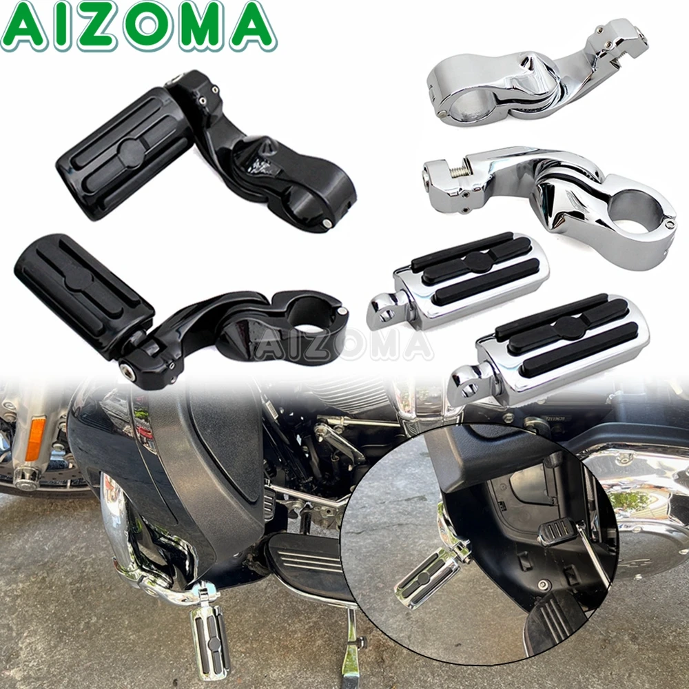 UniversalMotorcycleHighwayFootPegsEngineGuardMountFootrest12532mmCrashBarFootpegs