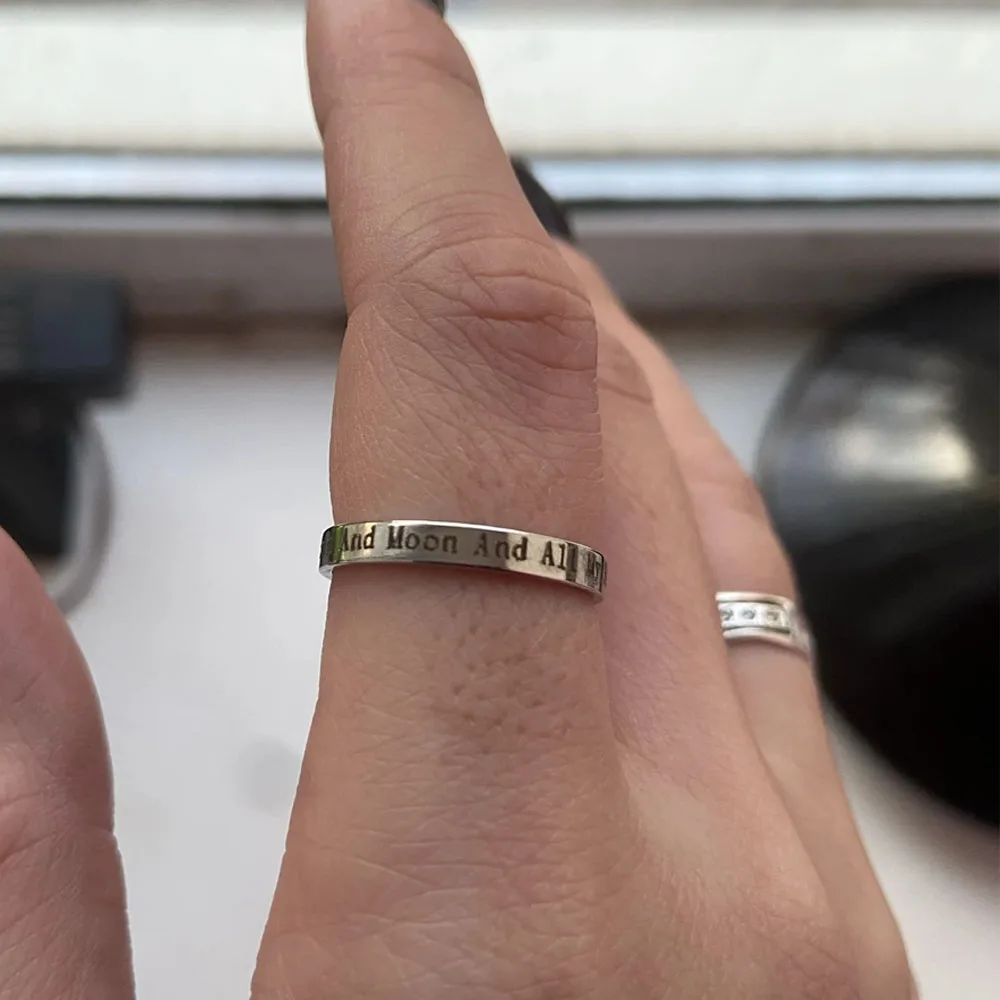 Fashion Stainless Steel Finger Rings For Women Men Engagement Gift