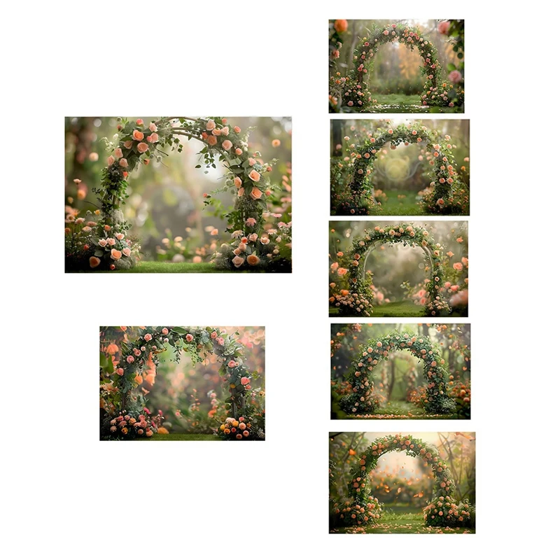 

Фон для фотосъемки 1 шт., тканевый венок, пейзаж, свадьба, 210x150 см, как показано на рисунке, 3d-фон для портретной фотосъемки на праздник