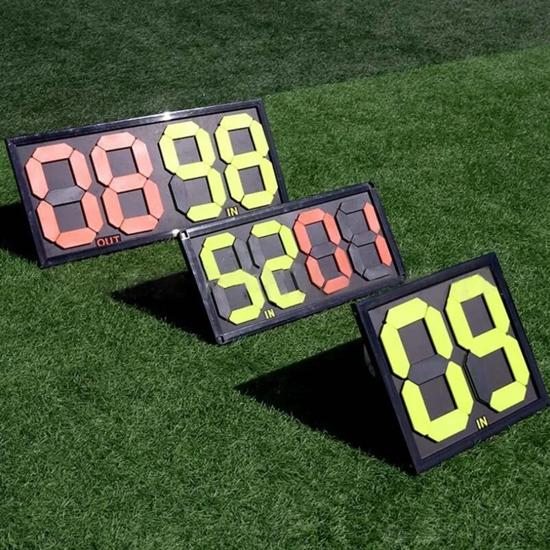 Football Soccer Substitution Card Board For Competition Practice Double-Sided Display 2-Digit Substitution Card