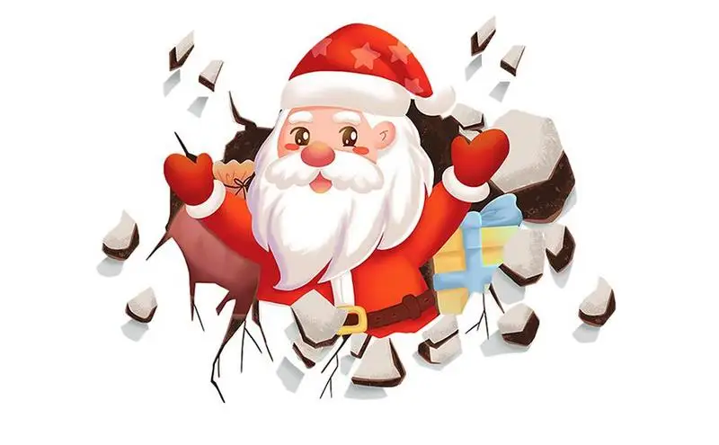 

Christmas Window Stickers Cute Creative Santa Claus Christmas Stickers Removeable Merry Christmas Mirror Sticker For Party Decor