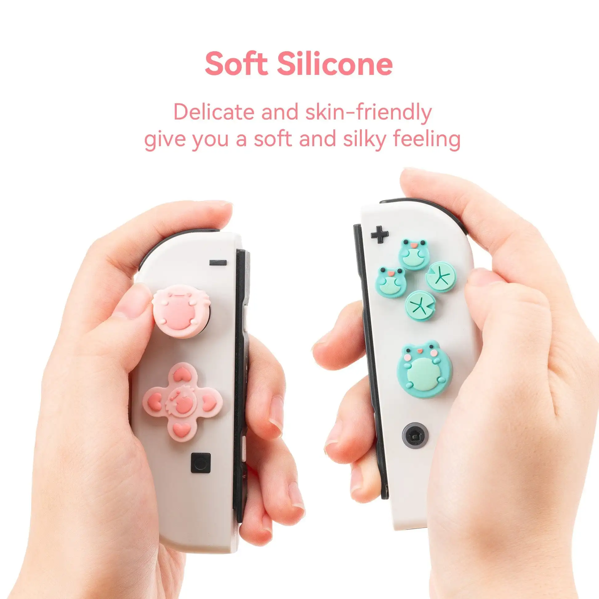 GeekShare Sapo Silicone ABXY Botões Chave Adesivo,