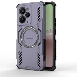 Heat Dissipation Case with Lens Protection and Magnetic Wireless Charging Capability for Realme 15 (Purple)