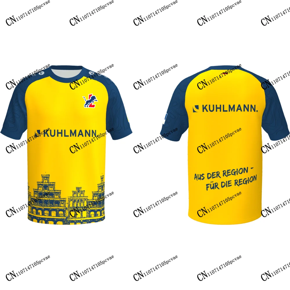 SVG 루네부르크 볼리스 2026-27 신상품 독일 스타일 저지 3D 프린팅 티셔츠 홈/어웨이 프리 에이전트 성인 아동 유니섹스 팬용