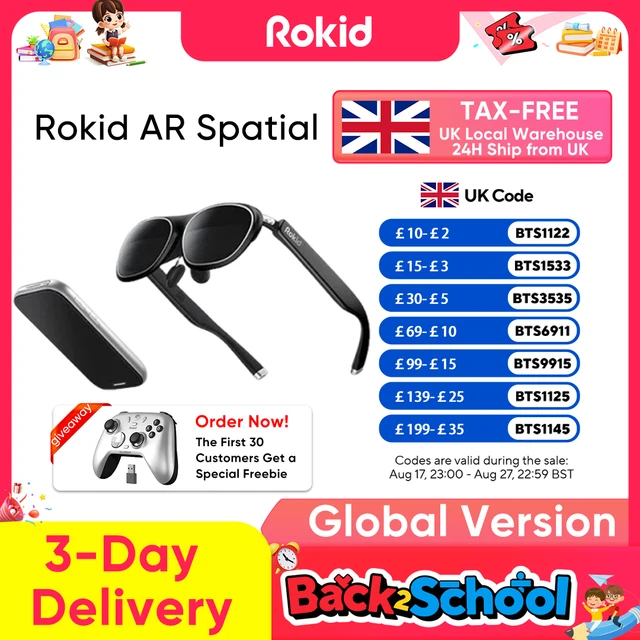 Rokid AR Spatial (Max2+Station2) Smart AR Glasses Global Version HD 3D Smart Glasses Space Projection Screen Real Time Translate 1