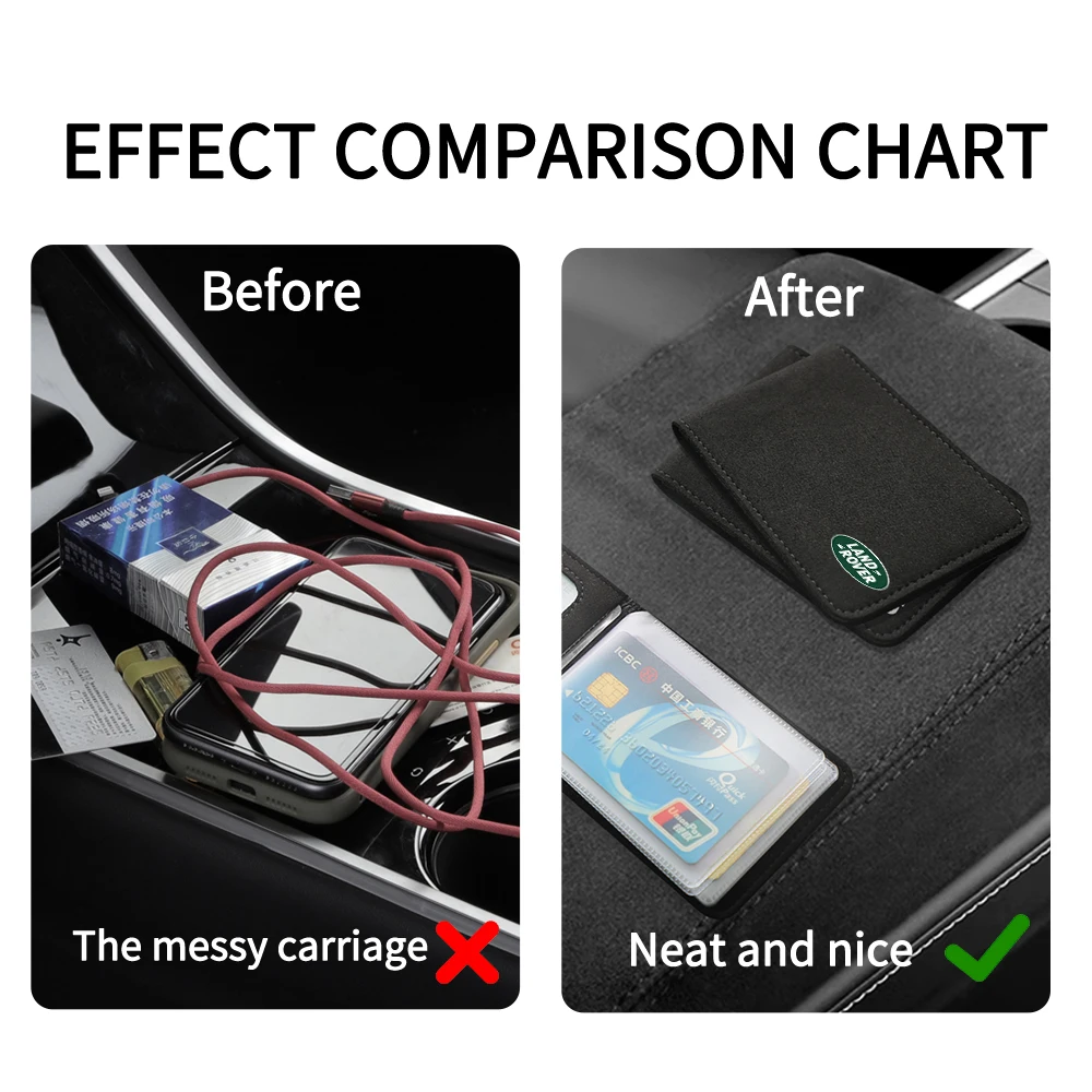 Car Driver License Cover Suede Anti-Fur Car Driving Documents Case Credit Card Holder For Landrover SVR Freelander Range Rover