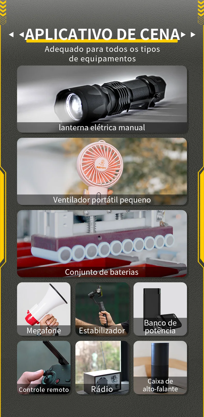 Alta Capacidade, Lanterna de Alta Potência, Ferramentas