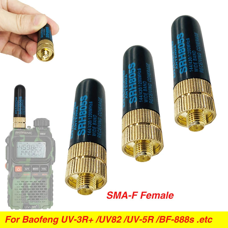 

Portable SRH805S SMA-F Female Dual Band Antenna for Baofeng UV5R bf888s UV82 Walkie Talkie Radio Communication High Gain Antenna