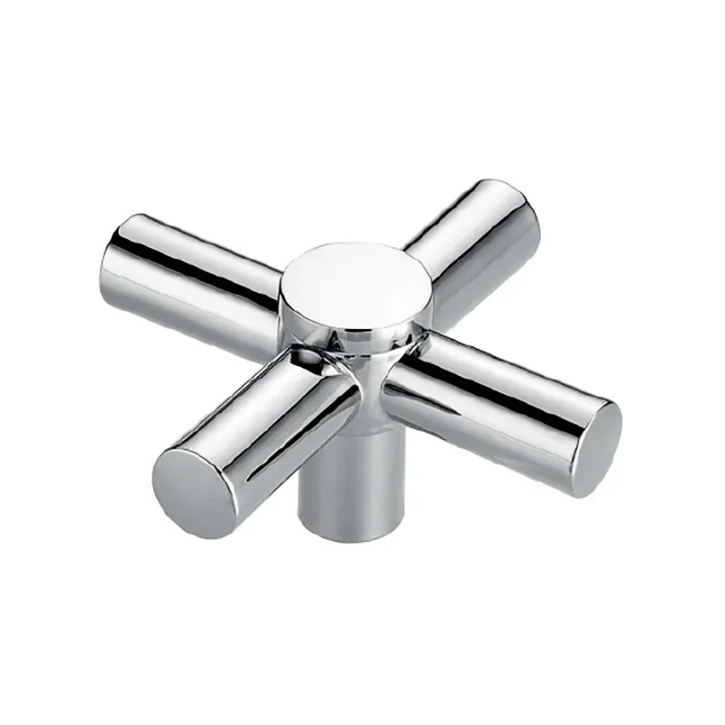 

1pc Cross Faucet Handle Cross Faucet Handle Switch Bathroom Basin Sink Faucets Cartridge Replacement Parts Hand Shank Kitchen Fi