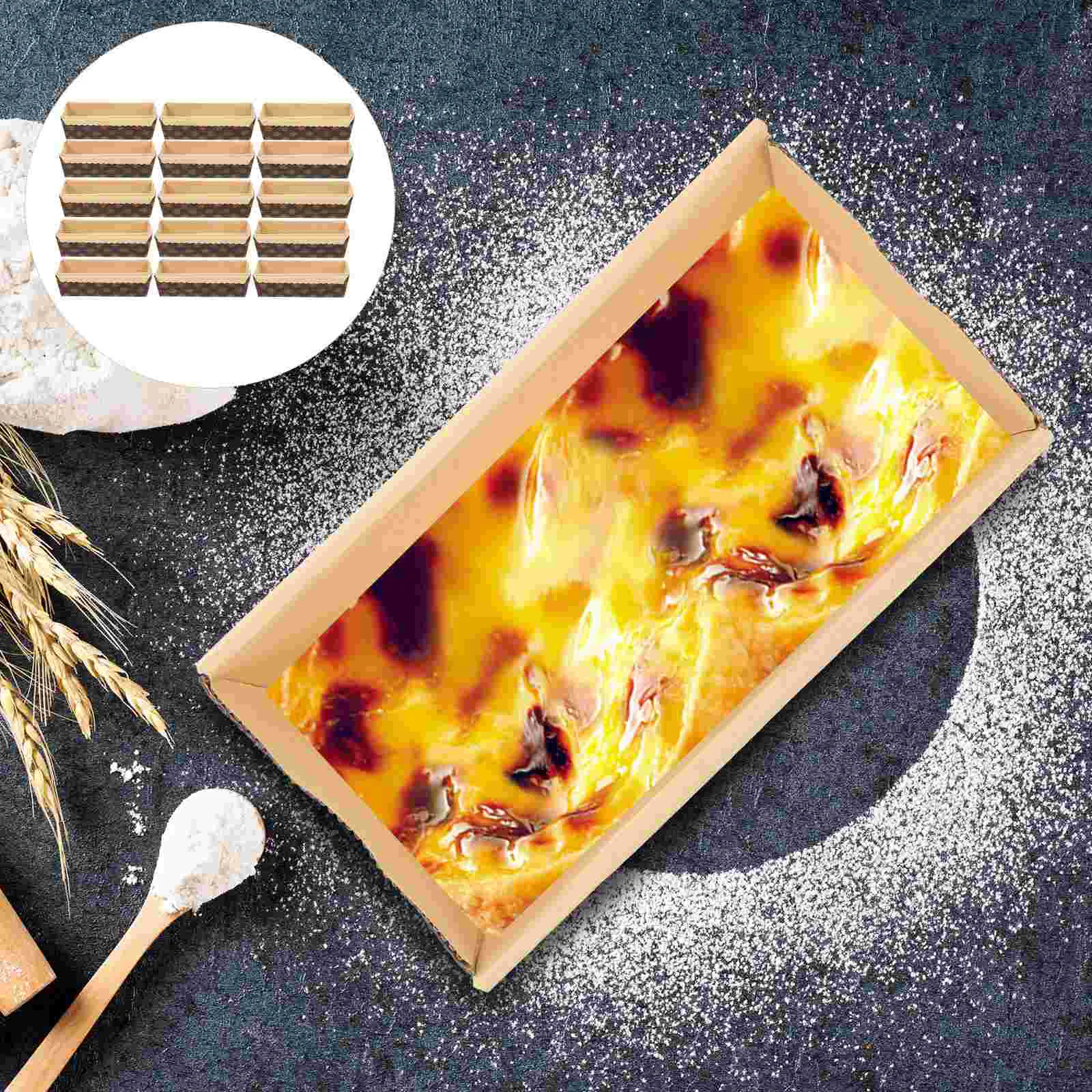 

25Pcs Paper Bread Pans Cake Paper Cups Loaf Making Paper Molds Stackable Cake Storage Loaf Pans