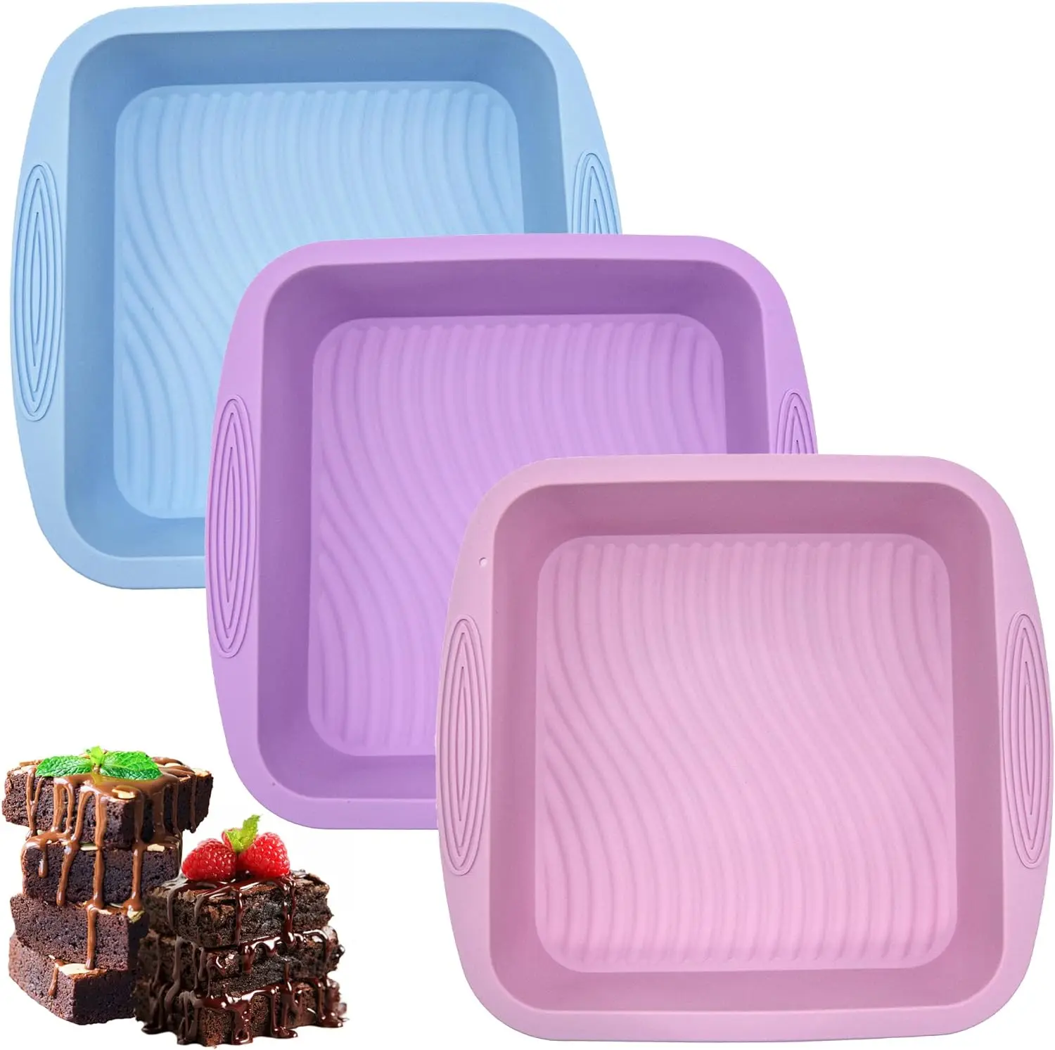 Square Cake Pan Toast Pan Bread Silicone Baking Forms 24CM cake mold baking pan