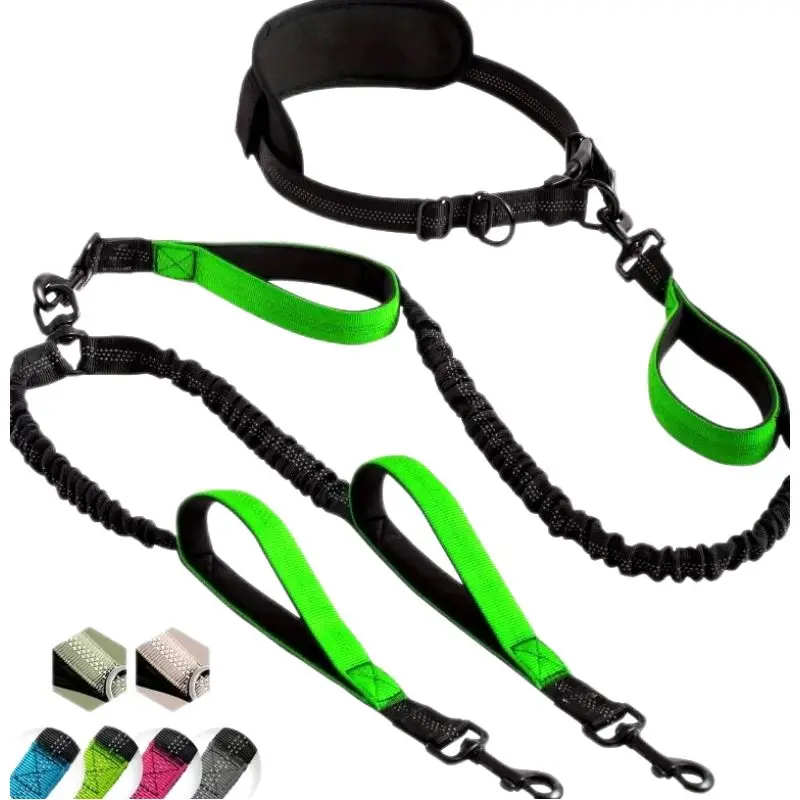 

Hands Free Double Dog Leash Dual No Pull Dog Leash for 2 Dogs with Padded Handles Reflective Stitches No Pull for Medium Large