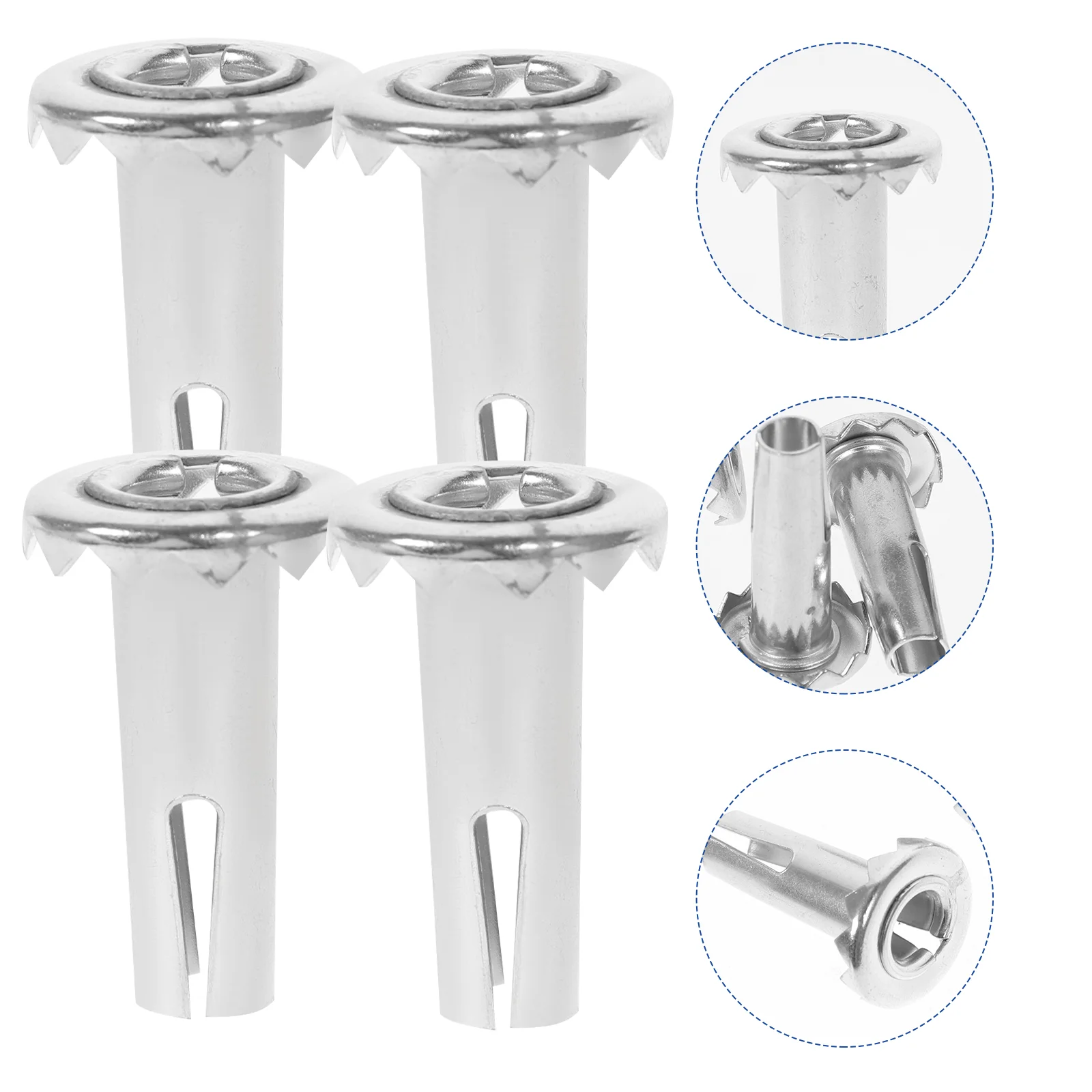 

20 Pcs Mute Metal Caster Rod Cover Swivel Casters Chair Iron Furniture Insert Socket