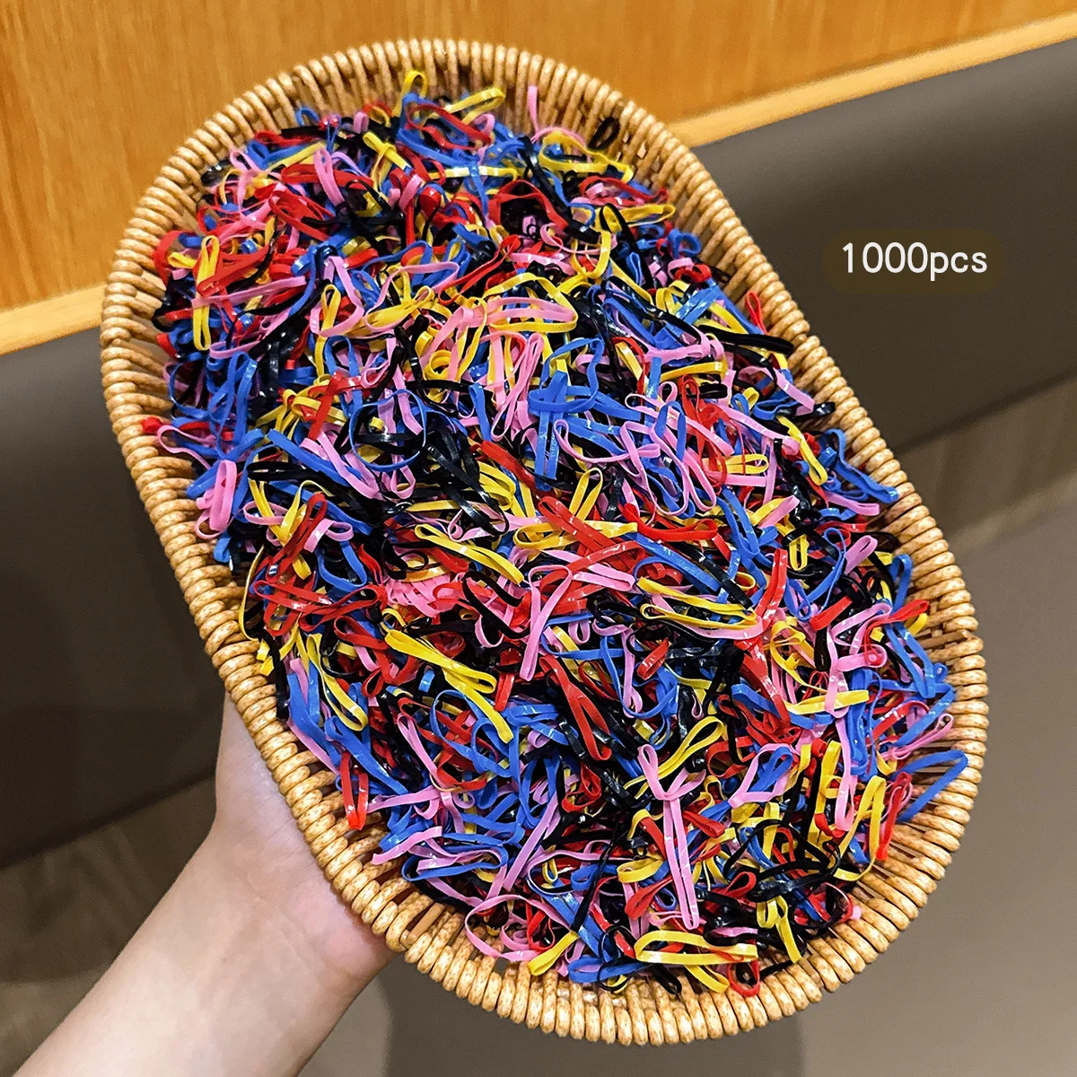 Durable Black Elastic Rubber Bands - Pack of 1000
