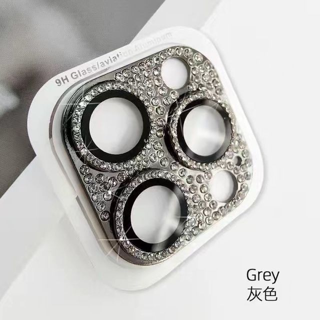 3D Glitter Rhinestone Camera Protector Case For iPhone 11 12 13 Pro Max Mini Fashion Bling Diamond Lens Protection Cover