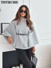 Elegant Autumn Solid Jackets Fashion Women Single Breasted Batwing Sleeve Thick New Coats Casual Loose Office Lady Chic jacket 6