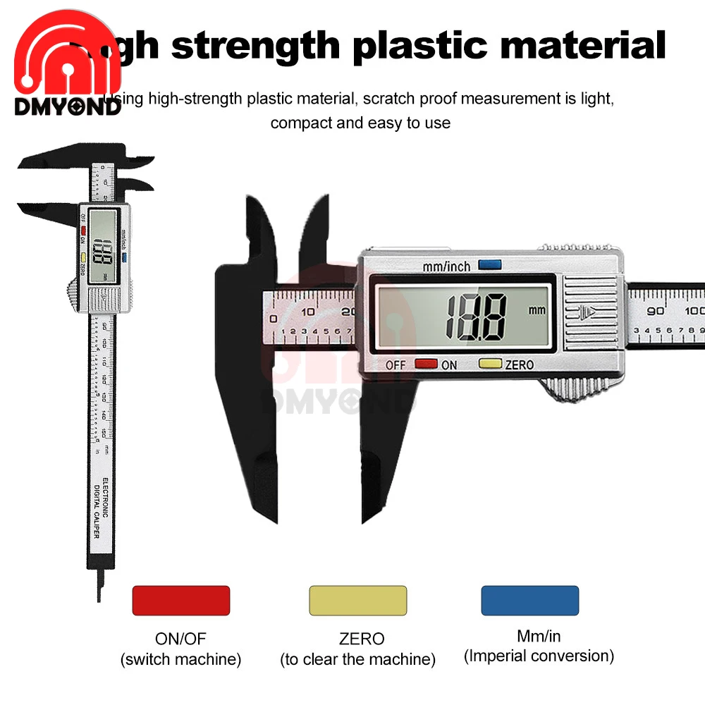 

Электронный штангенциркуль из углеродного волокна, 150 мм, 100 мм, 6 дюймов