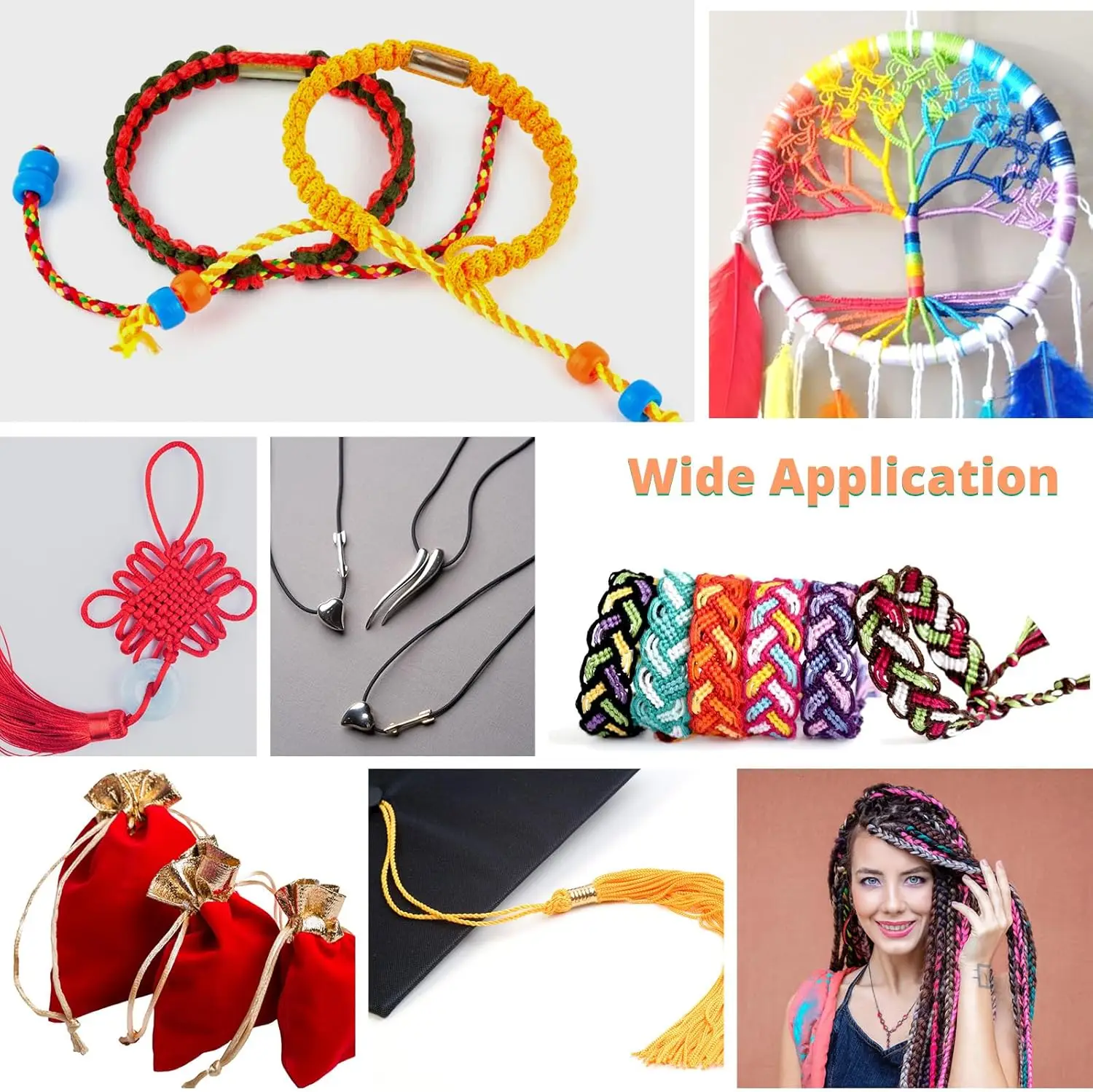 100-Yard 0.8mm Nylon Beading Cord for Jewelry Making and Crafts