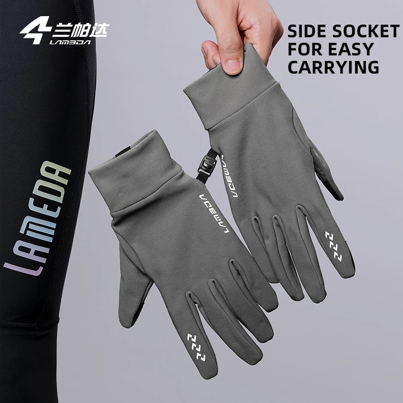 Lameda Cycling Gloves Fleece Warm Bicycle Gloves Full Finger Touch Screen Riding Gloves  Autumn Winter Gloves For Men And Women 4