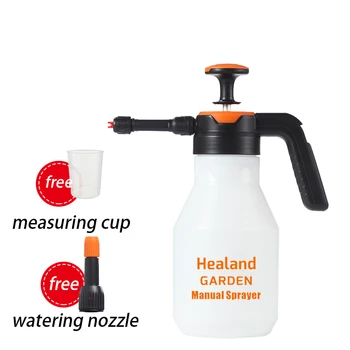 세차 폼 스프레이 핸드 펌프, 거품 깍지, 급수 깍지, 측정 캡, 수동 가압 스노우 폼 랜스, 가정용 청소, 2L